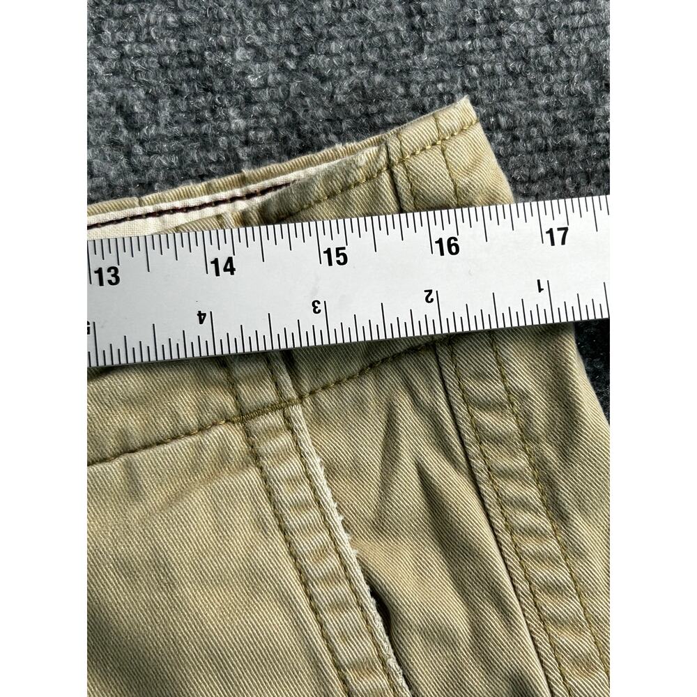 American Eagle Classic Chino Shorts Mens 32 Khaki Flat Front Casual Cotton - Picture 7 of 11